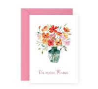 Central 23 Ich hab dich lieb Mama Karte - Lustiges Blumendesign - Muttertagskarte für Frauen und Mutti - Humorvolles Geschenk für Sie - Inklusive Sticker und Umschlag