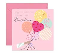 Central 23 Karte für neue Großeltern - Glückwünsche für Oma und Opa - Überraschungs-Schwangerschaftsanzeige mit Luftballons - Karte zur Geburt oder Neugeborenen