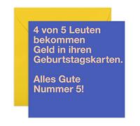 Central 23 - Lustige Geburtstagskarte - 4 von 5 Leuten - Humorvolle Glückwunschkarte zum Geburtstag für Männer Frauen Ihn Sie - Mit witzigen Aufklebern
