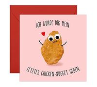Central 23 - Lustige Geburtstagskarte - ICH WÜRDE DIR MEIN LETZTES CHICKEN-NUGGET GEBEN - Humorvolle Glückwunschkarte zum Geburtstag für Männer Frauen Ihn Sie - Mit witzigen Aufklebern