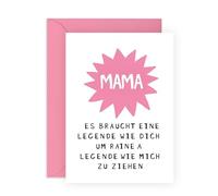 Central 23 Lustige Geburtstagskarte Mama - Von Tochter - Geschenk für eine Legende wie Dich - Muttertagskarte für Frauen und Mutti - Inklusive Sticker und Umschlag