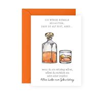 Central 23 Lustige Geburtstagskarte - WENN DU EIN WHISKEY WARST - Humorvolle Geburtstagskarte für Männer, Frauen, Ihn, Geburtstagsgeschenk für Freund - Kommt mit Aufklebern - von