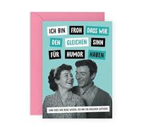 Central 23 Lustige Karte zum Hochzeitstag - Retro Design für Ehemann und Ehefrau - Glückwunschkarte für Paare und Partner - Geschenk für Ihn und Sie - Inklusive Sticker und Umschlag