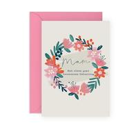 Central 23 Mam Geburtstagskarte Von Sohn Tochter Mutter Blume Kranz Floral Süße Greeting Aufkleber Von