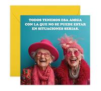 Central 23 Mejores Amigos Tarjeta Amistad BFF Hermana Hermano Graciosa Colega Viene Con Pegatinas Regalo Aniversario Lindo Regalo