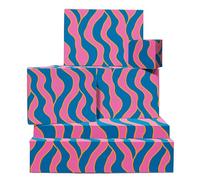 CENTRAL 23 Papel de regalo de cumpleaños para niñas, patrón ondulado rosa y azul, 6 hojas de papel de regalo divertido con etiquetas, para aniversario, despedida de soltera, vacaciones, reciclable