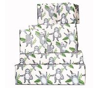 CENTRAL 23 - Papel de regalo de perezoso - 6 hojas de papel de regalo - Divertido envoltorio de regalo para hombres, niños y adolescentes - Cumpleaños - Fabricado en el Reino Unido - Reciclable