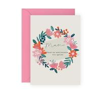 Central 23 Par de pegatinas de aniversario Mam Fille Fils Mère Maman Mama Fleur Couronne Floral Doux Greeting Stickers