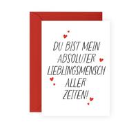 Central 23 Romantische Karte Lieblingsmensch Jahrestag Geburtstag Valentinstag Ehemann Ehefrau Freundin Mama Papa Beste Freunde Geschenkidee Für Ihn Sie Inklusive Aufkleber Von