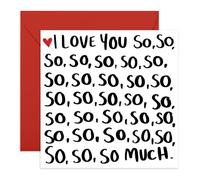 Central 23 Tarjeta aniversario para novio novia - I Love You So Much - Tarjetas de amor para el día de San Valentín para marido y esposa - Regalos para ella y pareja - Viene con pegatinas