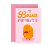 Central 23 Tarjeta de agradecimiento para novio y novia, tarjeta de aniversario para esposa, You Bean Everything To Me, tarjetas del día de San Valentín, dulces regalos para pareja, viene con