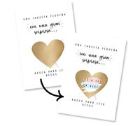 Central 23 Tarjeta De Anuncio De Embarazo - VAMOS A TENER UN BEBÉ - Tarjeta Para Rascar De Revelación De Bebé Para Abuela Abuelo Tío Tía - Para Hombre Mujer - Viene Con Pegatinas