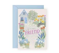 Central 23 Tarjeta de cumpleaños para amigas, para una amiga encantadora, tarjetas de felicitación florales para ella, regalos de amistad para mujeres, cobertizo de jardín de flores, viene con