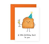 Central 23 Tarjeta de cumpleaños para amigos, tarjetas de cumpleaños divertidas para mujeres, A Little Birthday Toast para mamá, papá, abuelo, Nana, él ella, viene con pegatinas