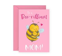 CENTRAL 23 Tarjeta de cumpleaños para mamá - Juego de palabras de abeja - Bonito diseño - Tarjeta de felicitación de cumpleaños para madre, mamá, mujeres, padres - Adorable humor animal peculiar