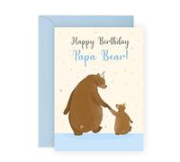 CENTRAL 23 Tarjeta de cumpleaños para papá - Feliz cumpleaños papá oso - Tarjetas de cumpleaños de oso para papá pop padre - Tarjetas de felicitación para él de hijo, hija y esposa - Viene con