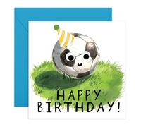 Central 23 Tarjeta de cumpleaños y sobre - diseño de fútbol - para hijo, sobrino, nieto - tarjeta de feliz cumpleaños para él y ella - Viene con pegatinas