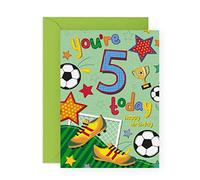 CENTRAL 23 Tarjeta de felicitación de 5º cumpleaños para niños - Tarjeta de cumpleaños de 5 años - Tarjeta de cumpleaños de 5 años - Tarjeta de quinto cumpleaños para niños - Hijo sobrino nieto