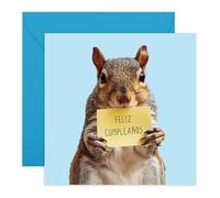 Central 23 Tarjeta de felicitación - 'FELIZ CUMPLEAÑOS ARDILLA' - Perfecta para celebrar con un lindo diseño de ardilla - Ideal para agregar un toque de alegría y diversión a cualquier cumpleaños