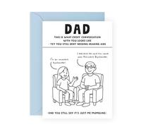 CENTRAL 23 Tarjeta de felicitación para papá, con texto en inglés "You Need Hearing Aids", conversaciones divertidas con padre, papá, padrastro, papa, papa, anciano, marido, abuelo, él, humor familiar