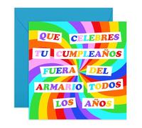 Central 23 Tarjeta de felicitación: Tu cumpleaños es tan gay como tú. Ideal para celebrar con un mensaje divertido y animado. Perfecta para añadir un toque de humor y orgullo a su día especial