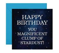 CENTRAL 23 Tarjeta de feliz cumpleaños - Grupo de polvo de estrellas para amigos, familiares, compañeros de trabajo, hombres, mujeres, él, su hijo, hija, hermano, hermana, mamá, papá, pareja, esposa