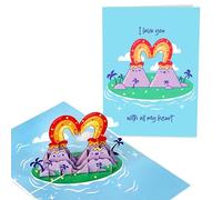 Central 23 Tarjeta Pop Up De Amor - I Lava You - Linda Tarjeta 3D Para Pareja - Tarjeta De Felicitación Hecha A Mano Para Cumpleaños, San Valentín, Matrimonio, Gracias - Viene Con Pegatinas