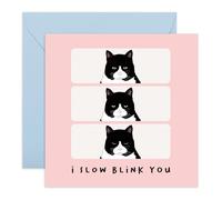 CENTRAL 23 Tarjetas de cumpleaños para ella - I Slow Blink You - Tarjetas de cumpleaños para mamá - tía - Tarjeta de felicitación de gato - Regalo de amigo - Tarjetas de felicitación para hermana -