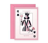 Central 23 Tarjetas de cumpleaños para ella - Queen - Bonita tarjeta de cumpleaños para mamá abuela esposa - Regalos para amigas - Viene con pegatinas