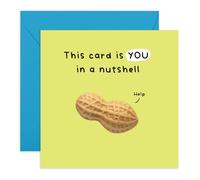 Central - 23 tarjetas divertidas para él - 'This Card Is You In A Nutshell' - Diseño de cacahuete humoroso - Para amigos, hombres, mujeres, compañeros de trabajo, tarjeta para todas las ocasiones