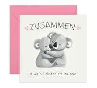 Central 23 Valentinskarte Freund Freundin Koalas Lieblingsort Jahrestag Karte Paar Verlobte Ehemann Frau Liebe Romantische Geschenkidee Für Ihn Sie Inklusive Aufkleber Von