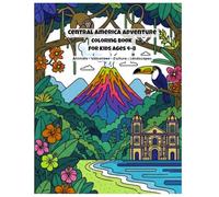 Central America Adventure Coloring Book for Kids & Adults: Animals, Volcanoes, Landscapes, and Fun Activities Including Word Search Puzzles: Relaxing ... Book Featuring Central America Country