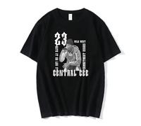 Central CEE 23 Camiseta Wild West Album 2024 cuello redondo manga corta ropa urbana mujer hombre moda camiseta, Negro, 3XL