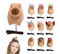 Central de cabello de Capybara: clips de cabello pequeños 10x para mujeres y niñas, linda horquilla de animales para niños, accesorios para el cabello de Capybara, clips de cabello de moda para