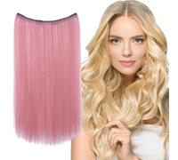 Central de cabello humano en extensiones, extensiones de cabello humano clip ins,Piezas de cabello falsas elegantes | Peluca invisible de aspecto natural, copa de pelo liso de 20 pulgadas de largo par