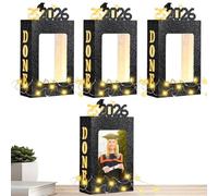 Central de Graduación | Decoración Iluminada de 4 Piezas - Felicitaciones Graduación Lista Decoración | Para hermanos Amigos Compañeros de clase Inicio Sala de estar Dormitorio Escritorio Cama