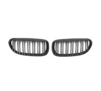 Central Delantero Rejilla Para Serie 6 Para E63 Para E64 2004-2010 Accesorios Parrilla Carreras Rejillas Parachoques Delantero Coche Estilo Una Sola Línea(Double-Matte Black)