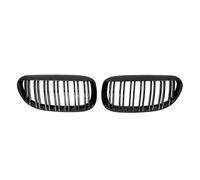 Central Delantero Rejilla Para Serie 6 Para E63 Para E64 2004-2010 Accesorios Parrilla Carreras Rejillas Parachoques Delantero Coche Estilo Una Sola Línea(Double-Glossy Black)