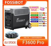 Central eléctrica portátil FOSSiBOT F3600 Pro, batería LiFePO4 de 3840 Wh, máx. Expansión de 11520Wh, 13 puertos de salida, salida de CA alta de 3600W F3600 Pro