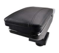 Central Guantera Para C4 Hatchback 2004-2010 Reposabrazos Coche Caja Almacenamiento Giratoria Con Base Portavasos Cenicero Reposabrazos(Black With Black Thread)