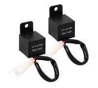 Central Intermitente LED Moto 2 Pines Relé Universal 12V Relé Intermitente LED Moto Potencia 150W, Carga independiente LF1-S-PIN, Relé de Control de Frecuencia para Intermitentes de Motocicletas