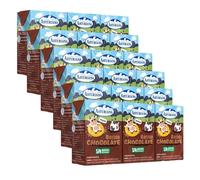 Central Lechera Asturiana - Batido de Chocolate, Caja de 6 Packs de 3 Briks de 200 mililitros, 18 Packs de 200ml, 3,6 Litros, Sin Aditivos Artificiales