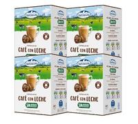 Central Lechera Asturiana Cápsulas de Café con Leche - Compatibles con Dolce Gusto - 4 Paquetes de 16 Cápsulas - Total: 64 Cápsulas
