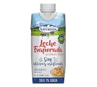 Central Lechera Asturiana Leche Evaporada parcialmente desnatada 7% MG, Brik 345g