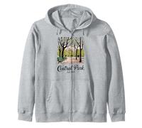 Central Park, Est. 1857, Nueva York, estilo nostálgico vintage de Nueva York Sudadera con Capucha