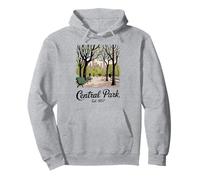 Central Park, Est. 1857, Nueva York, estilo nostálgico vintage de Nueva York Sudadera con Capucha