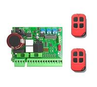 Central universal para puertas automáticas, cuadro de control de 24 V (baja tensión) para motores deslizantes, motores, una puerta de motores para puertas de garaje S7LT + RIC + 2 mandos a distancia