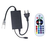 Centralita controlador para tira LED RGB 220 V, transformador de corriente de CA 220 V a CC 220 V, modelo con mando a distancia IR (12 mm)