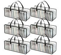 Centralized Disc Storage Bags: With these 6 DVD storage bags, you can neatly store CDs, DVDs, and games in the same place, accommodating up to 210 discs for easy access, so you can quickly find and pl