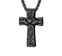 Centralorie Funeral Cremation Celtic Cross Collar para Hombres Mujeres, Memorial Memorial Celtic Costa Collar Celticio Celtic Men's Celtic, Collar Cross Irlandesa Cumpleaños de Mujeres